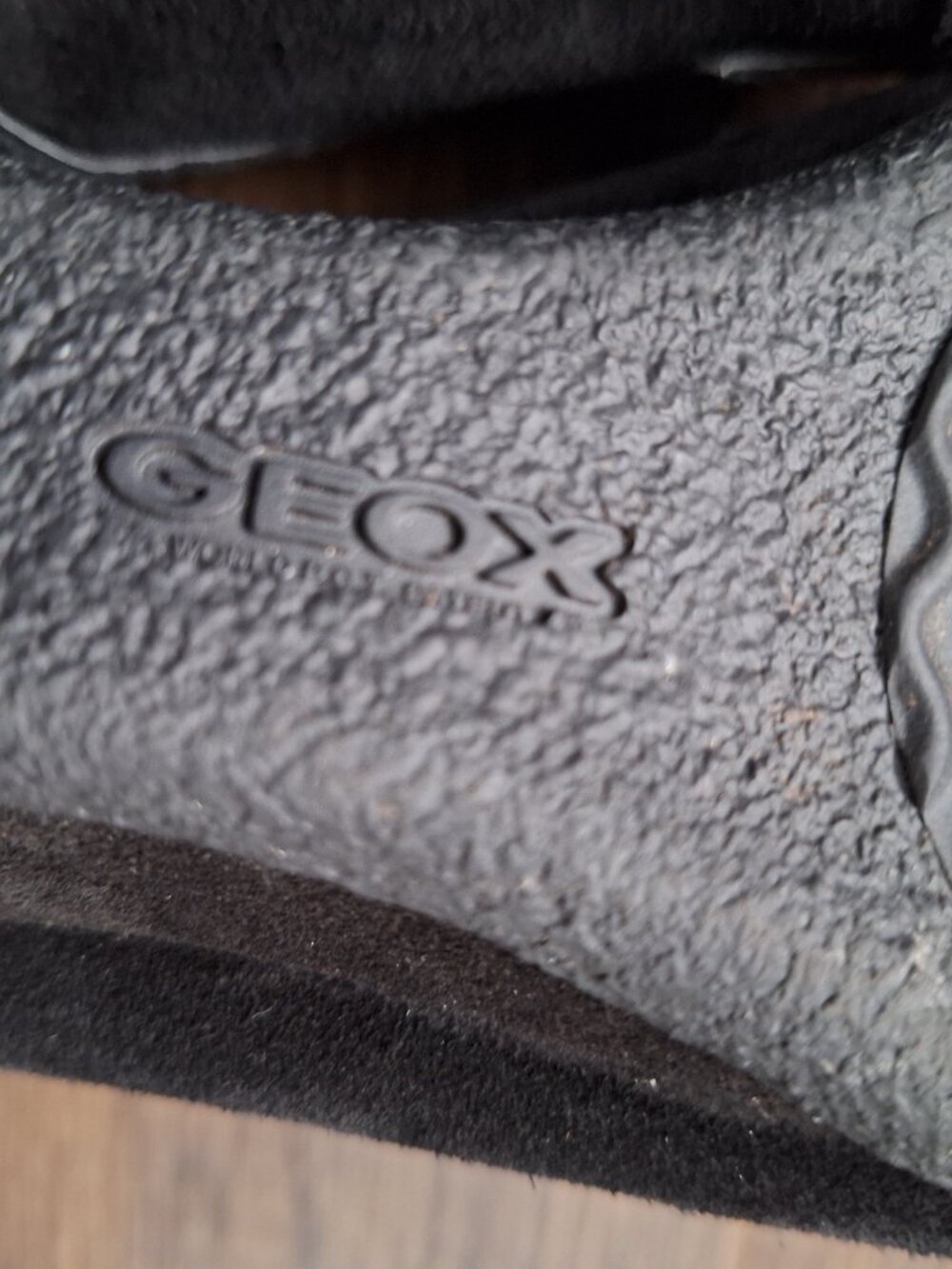 Geox Black Suede Wedge Ankle Boots - Picture 6 of 7